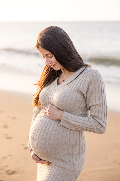 San Francisco sunset maternity photos on the beach