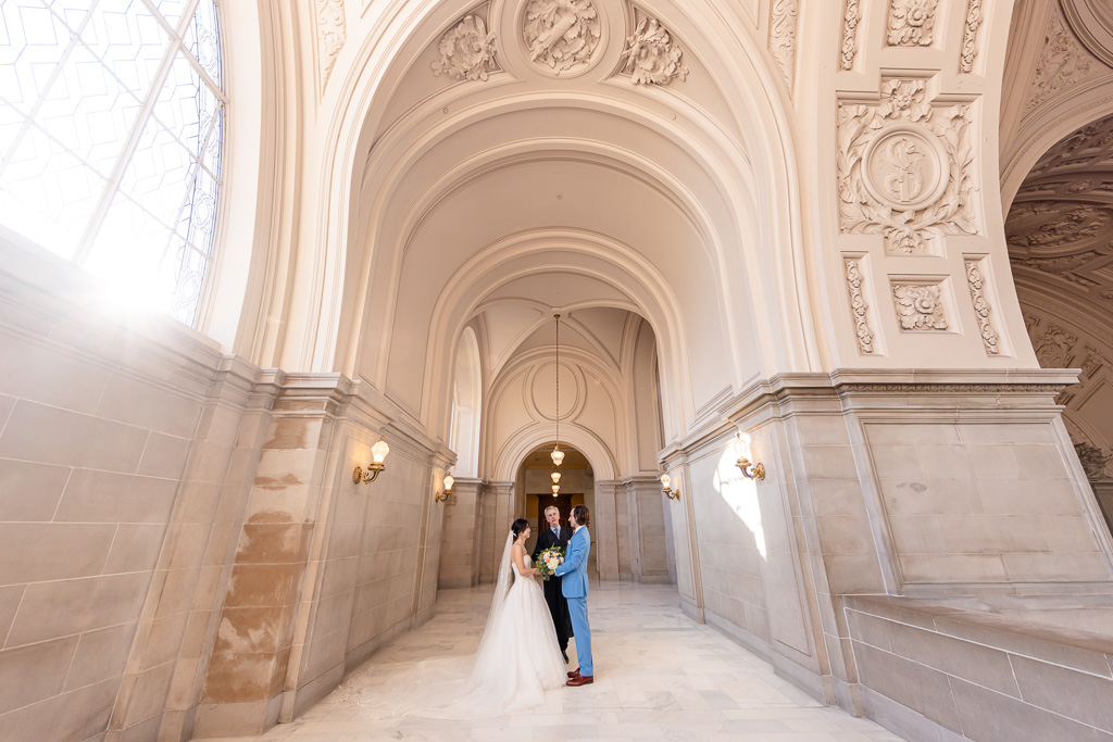 civil ceremony on the fourth floor balcony of San Francisco City Hall