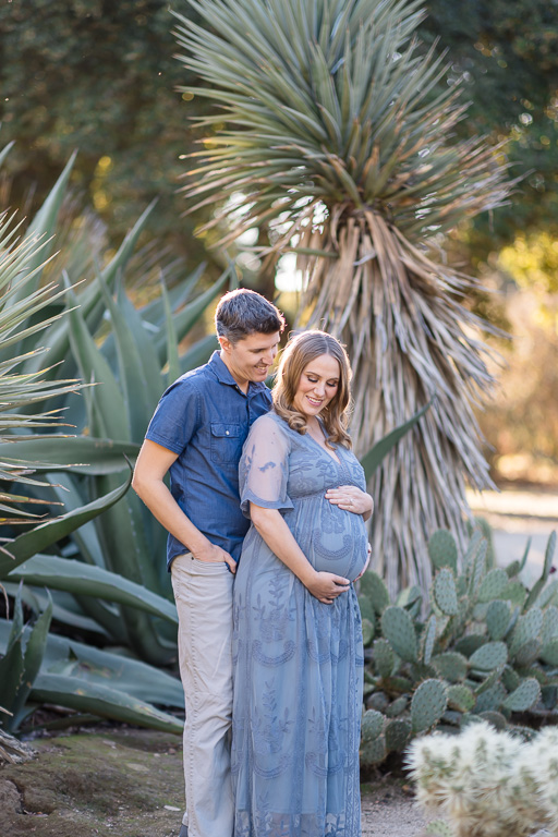 Stanford Cactus Garden maternity photo shoot