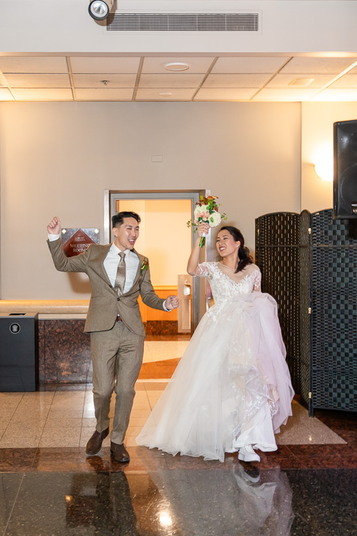 bride and groom's grand entrance