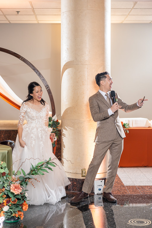 groom giving a welcome speech