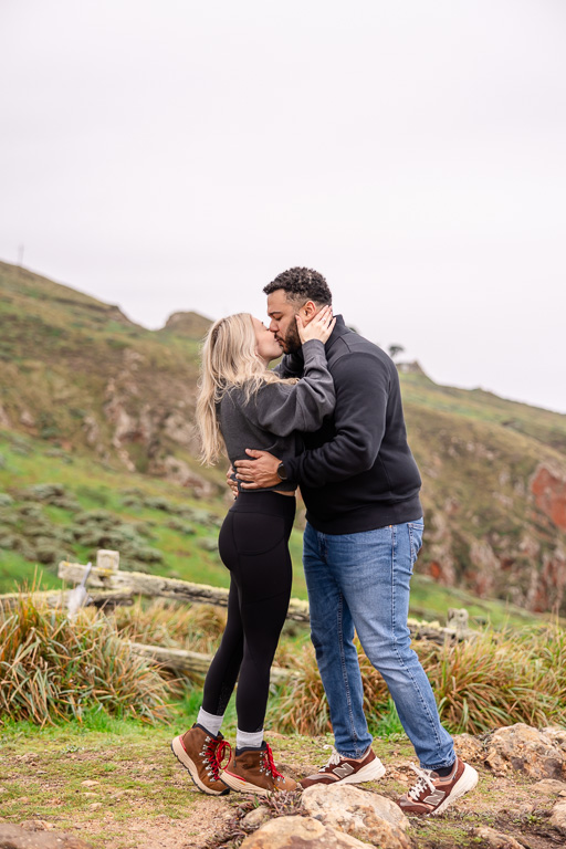 cliffside trail engagement shoot