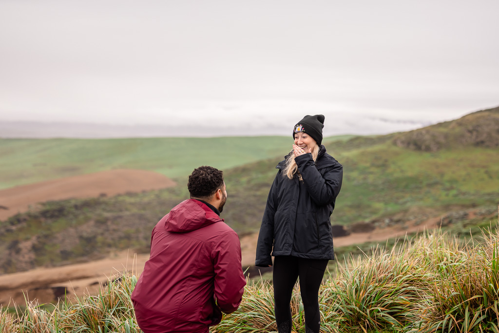 candid reaction to proposal