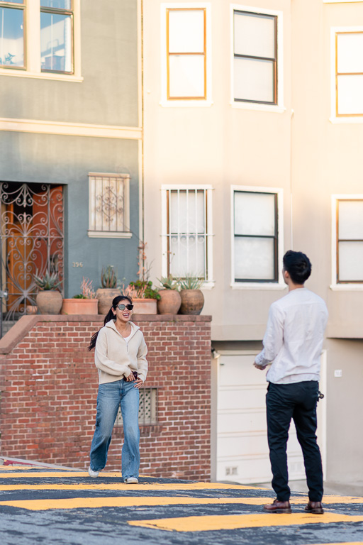 marriage proposal on the streets of San Francisco