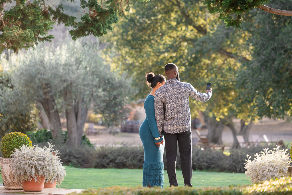couple taking a selfie at Filoli