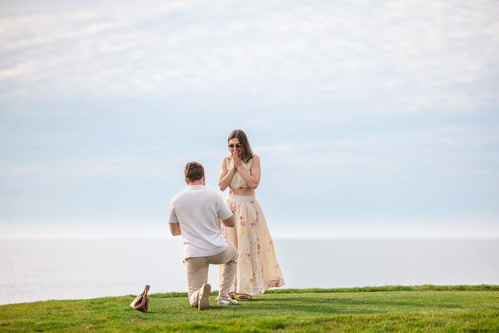 proposal against a blue sky