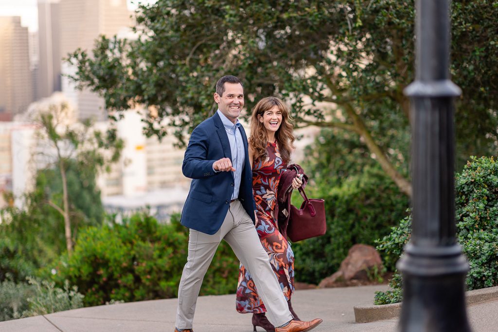virtual air fist bump with the photographer after girlfriend said yes to a proposal
