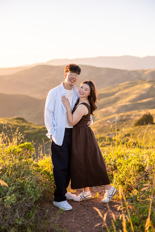 Marin Headlands sunset engagement photos