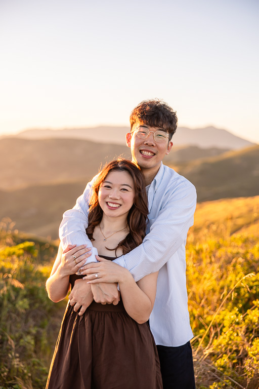 engagement photos in the hills of Marin