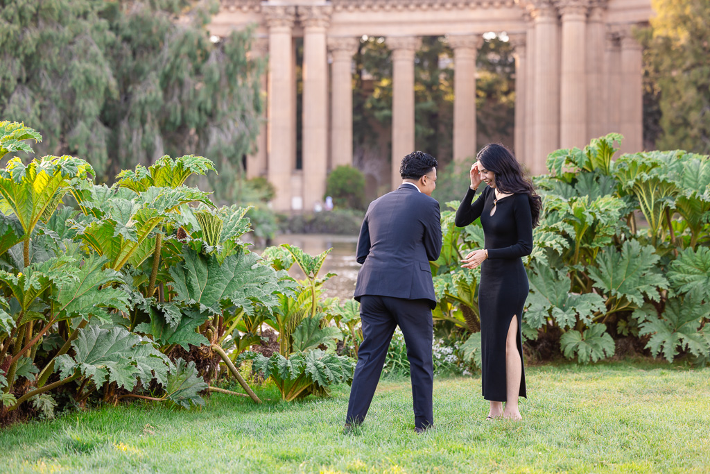kneeling down to propose
