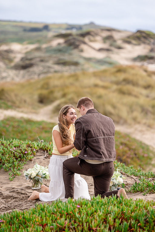 happy and surprised reaction to proposal