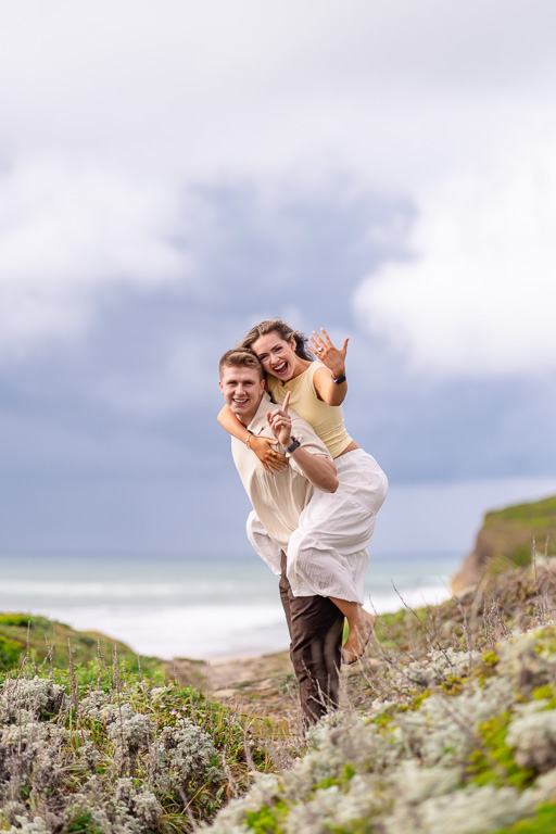 engagement photo pose showing off the ring