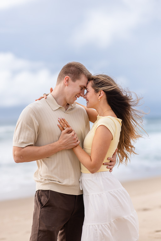 beach engagement photos