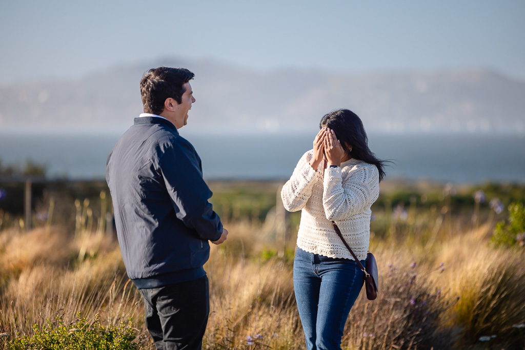 surprised and beautiful reaction to surprise proposal speech