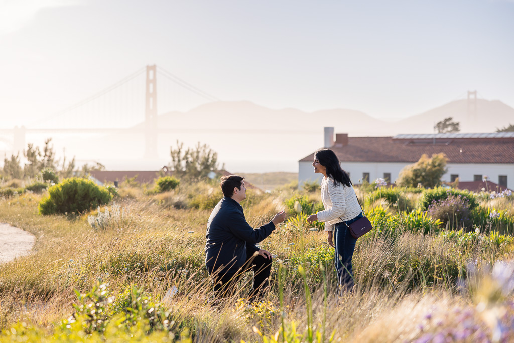 surprise proposal at the Presidio Tunnel Tops