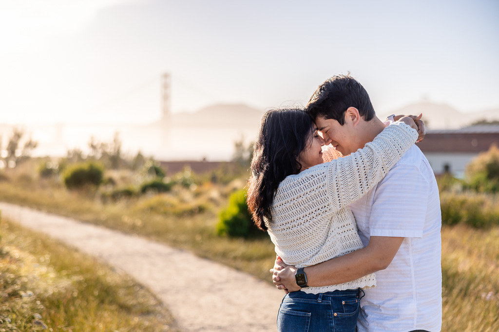 engagement photos in the Presidio