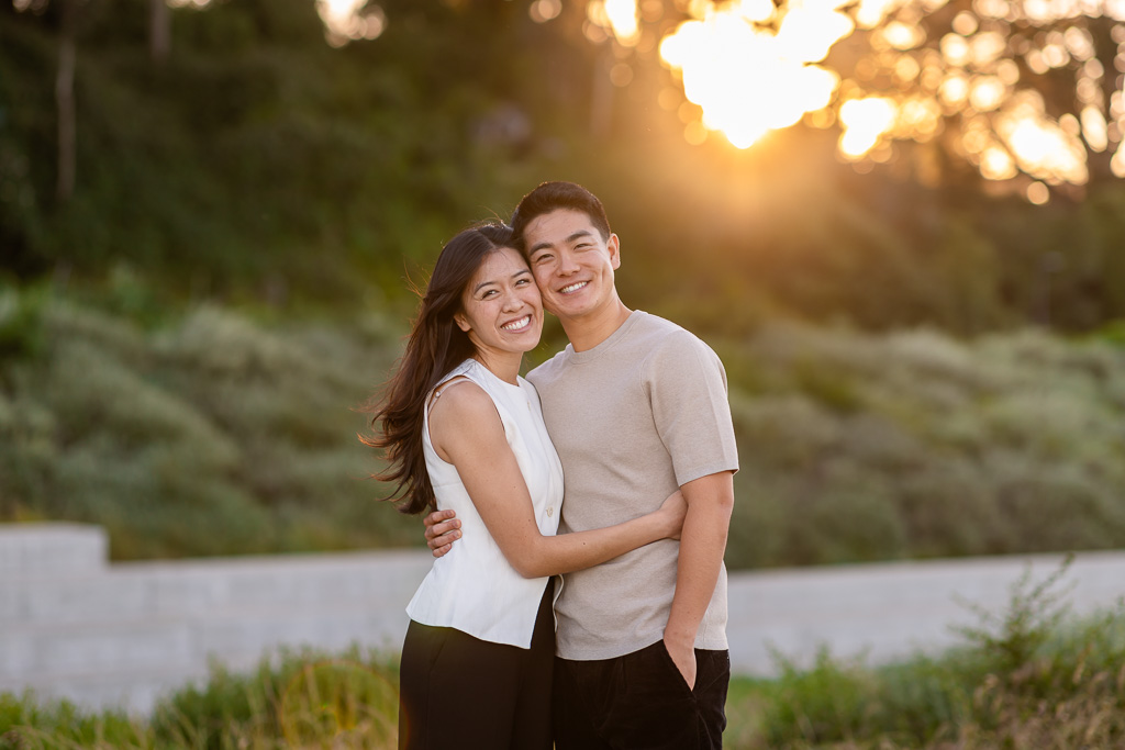engagement photos in the woods of the Presidio