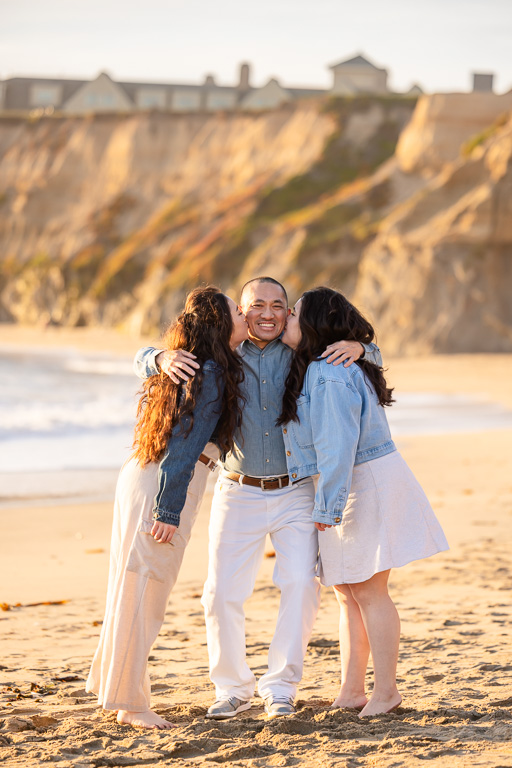 daddy with his grown-up little girls