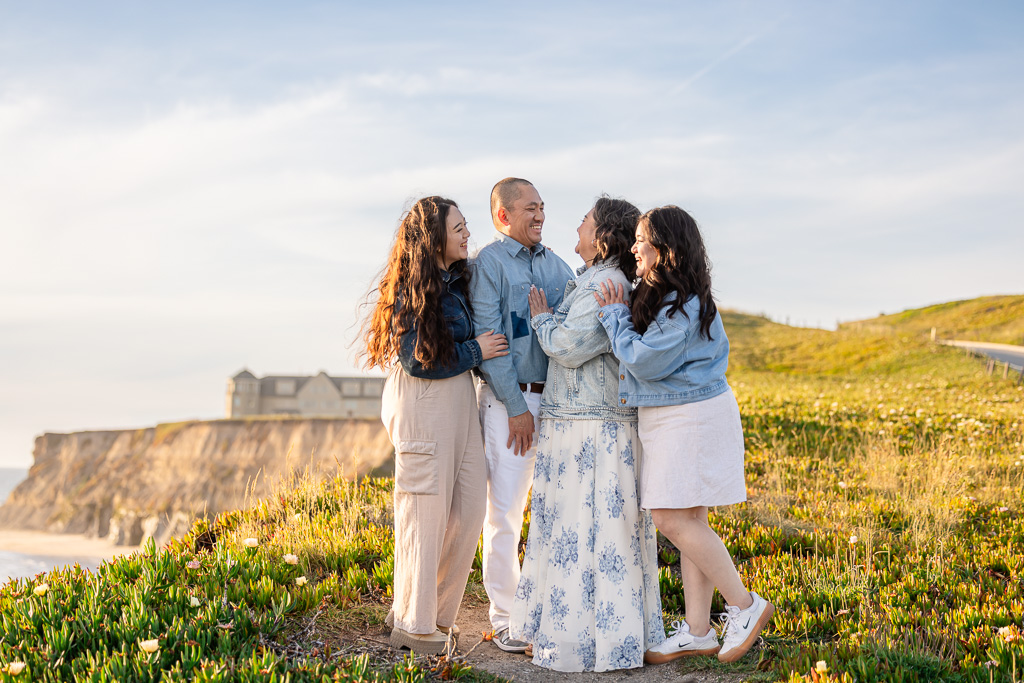 sunset family photos at the Ritz-Carlton in Half Moon Bay