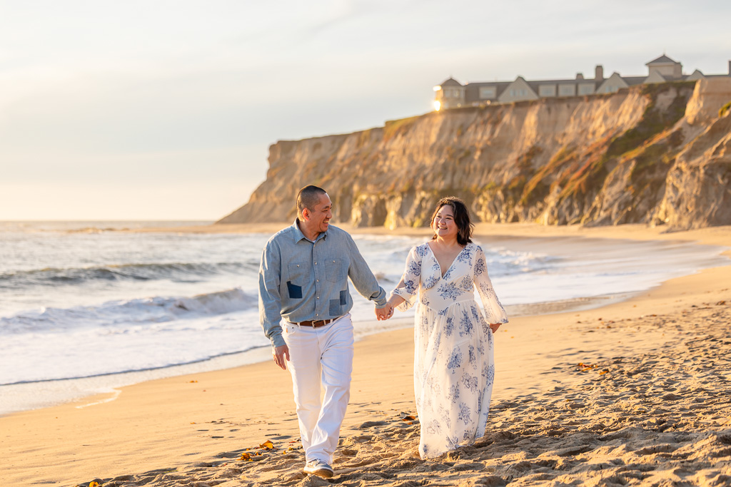 sunset beach anniversary celebration photos