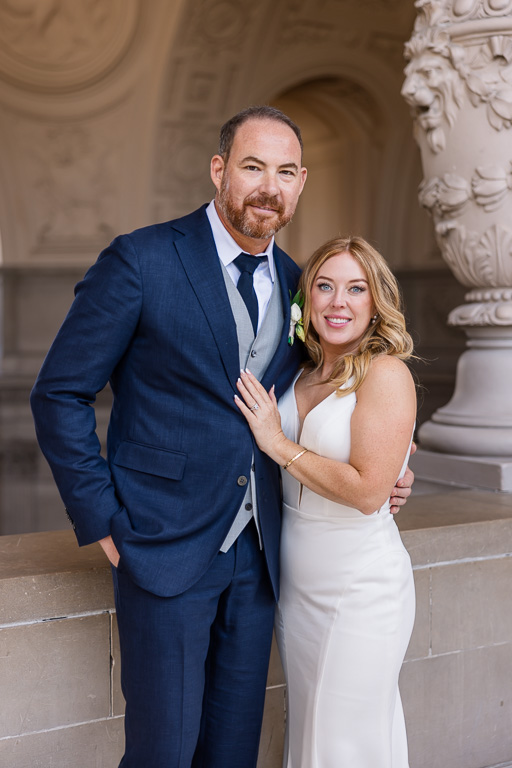 formal pose of newlyweds