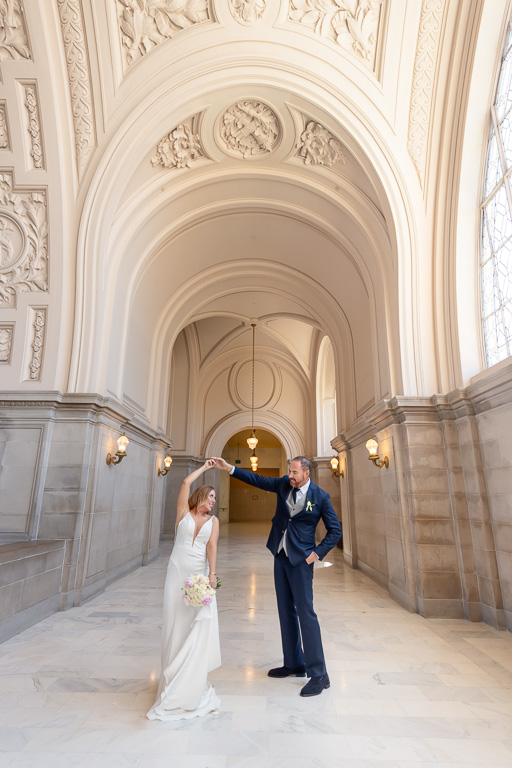 couple dancing at SF City Hall
