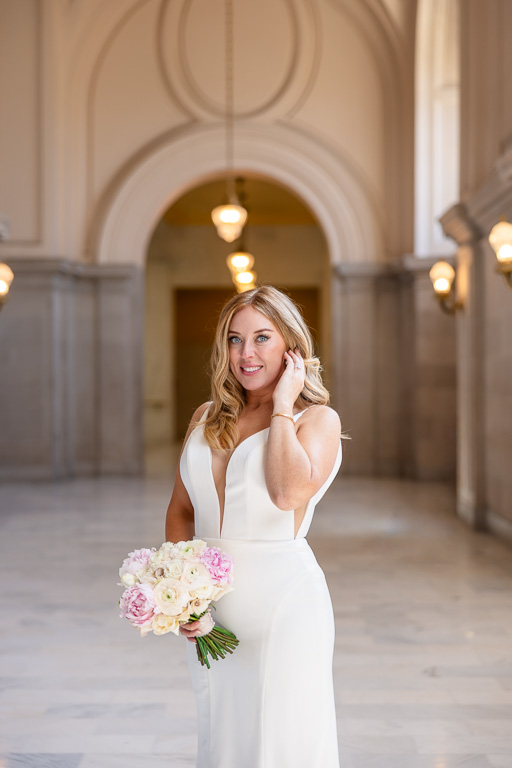San Francisco City Hall bride solo portrait