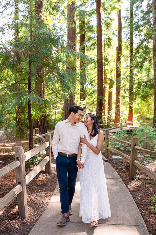 Surprise Proposal at Redwood Grove Nature Preserve engagement photos