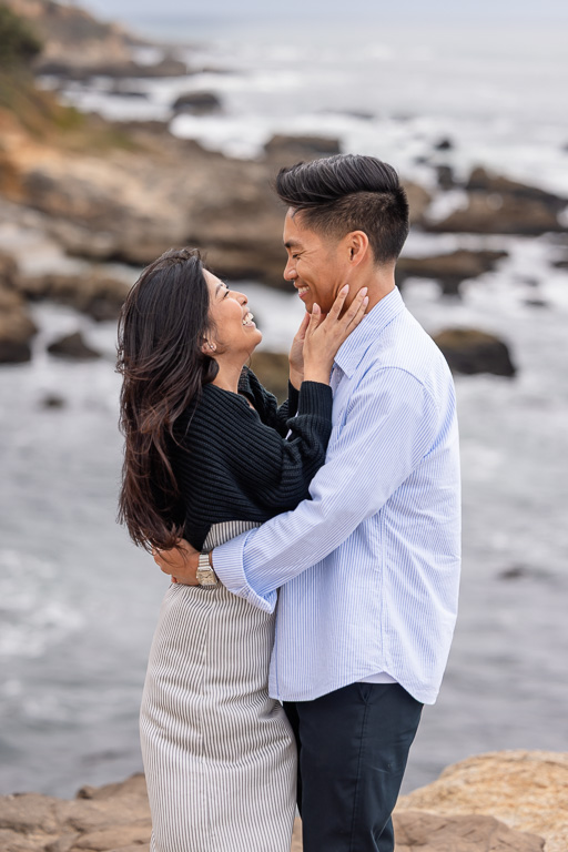 close-up engagement photos