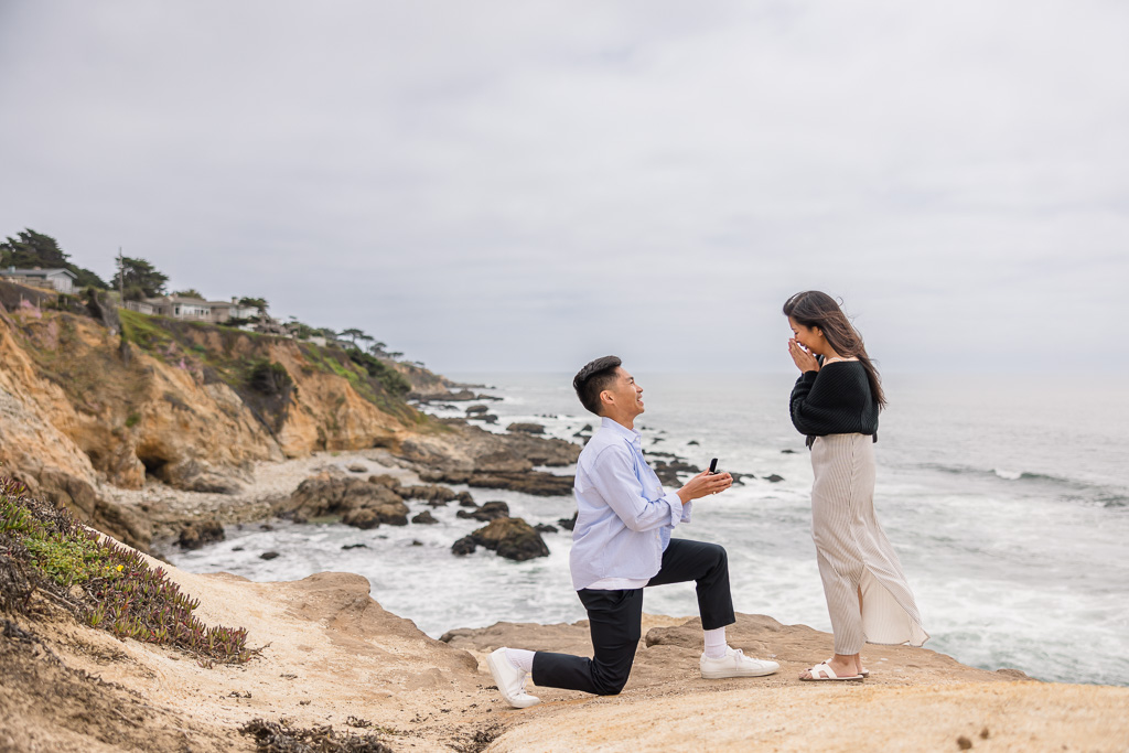 Highway One cliffside surprise proposal