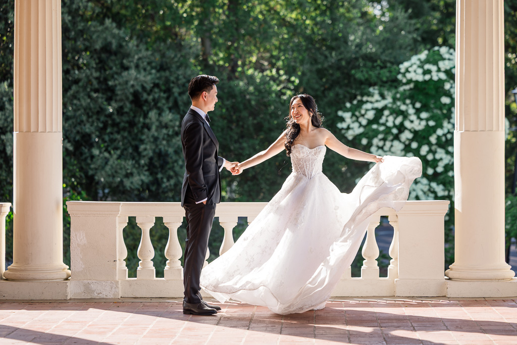 Villa Montalvo candid wedding pic