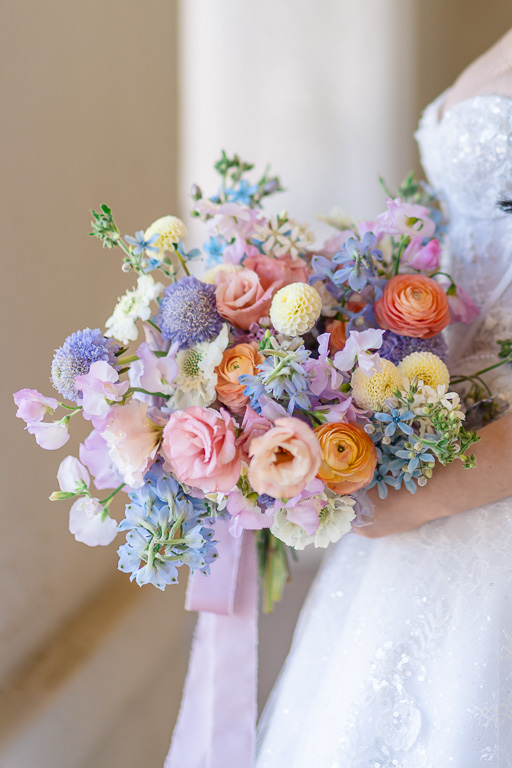 floral bridal bouquet by Teakae Tied