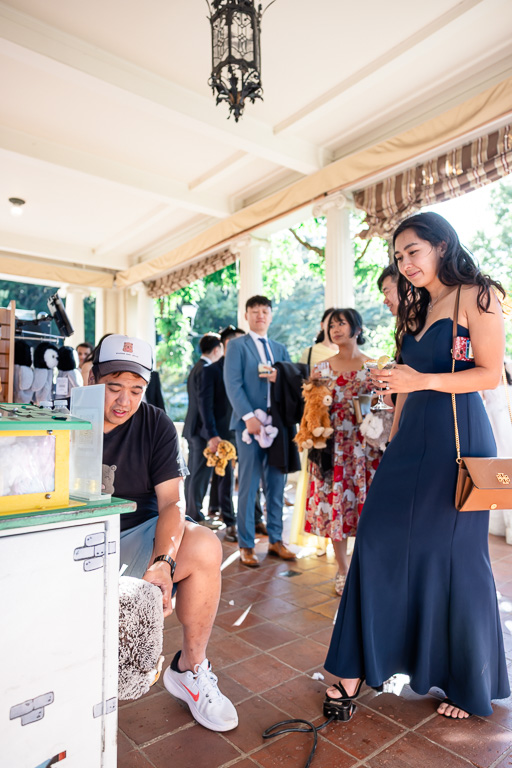 guests waiting in line to make their own stuffed animals