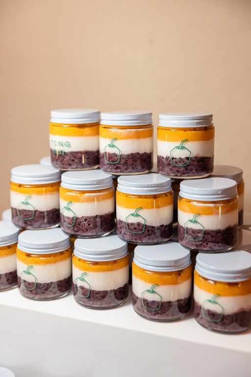 little jars of tong sui coconut pudding dessert