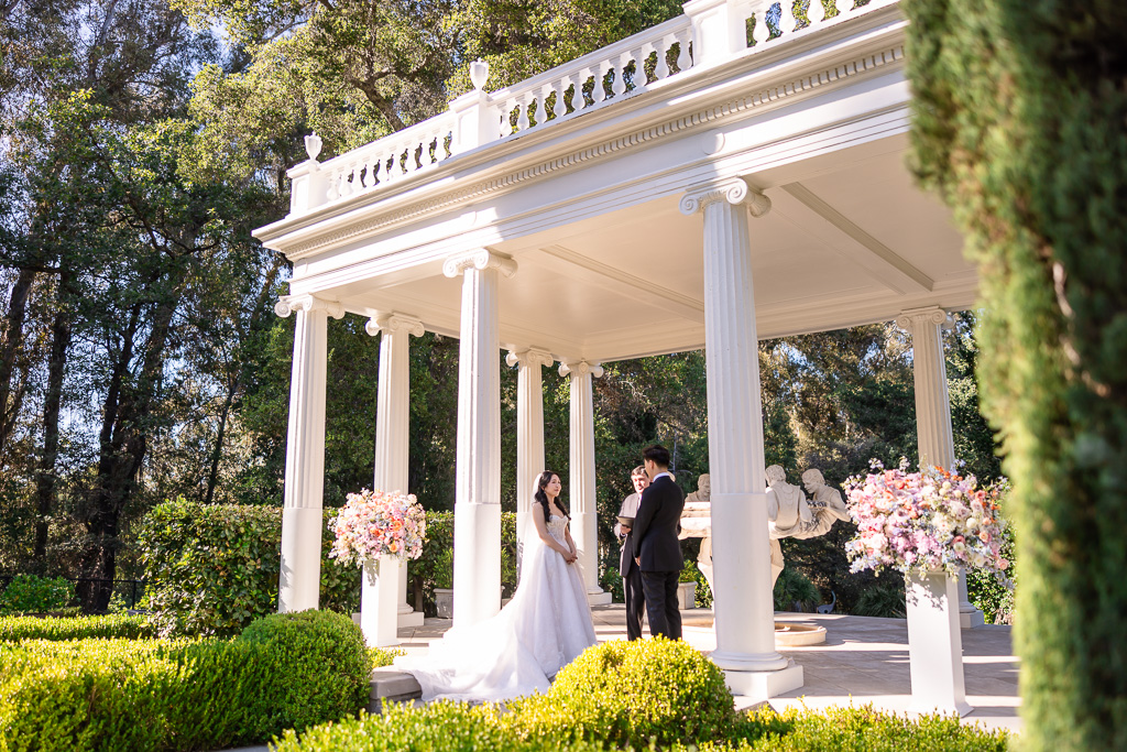 Villa Montalvo Italian Garden wedding ceremony