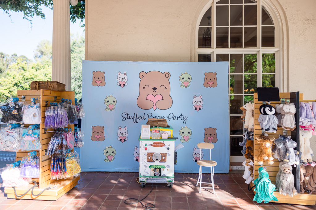 Stuffed Bear Party build-a-bear station at wedding