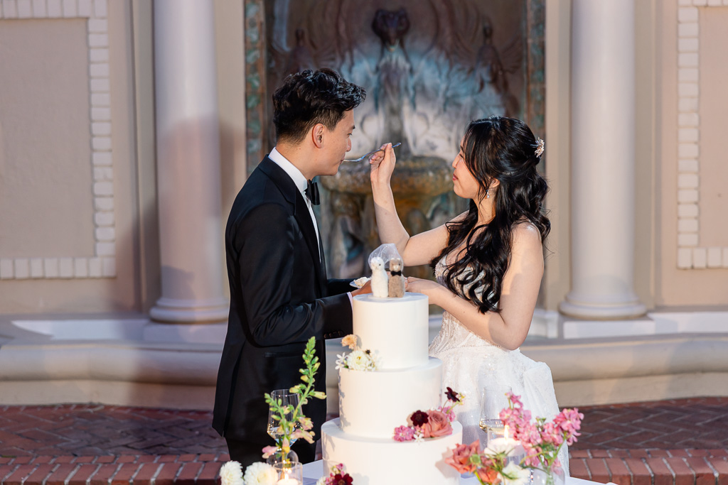 feeding cake