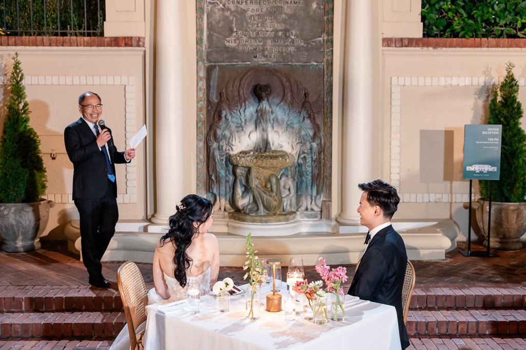 father of the bride giving a speech