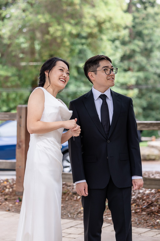 bride and groom candid photo