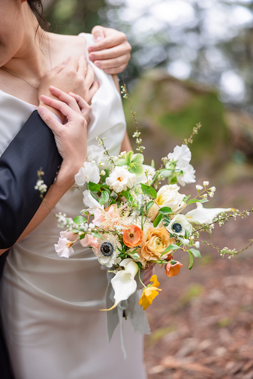 bridal bouquet close-up