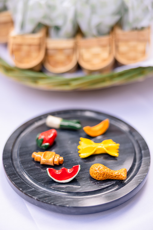 ceramic wedding favors made to look like food items