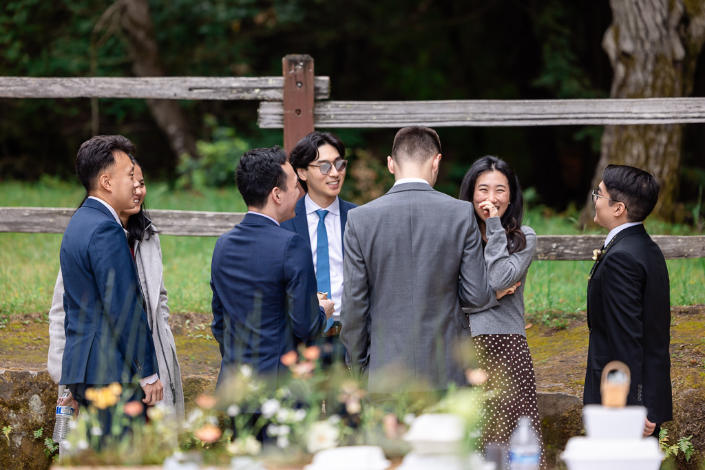 guests at the wedding chatting