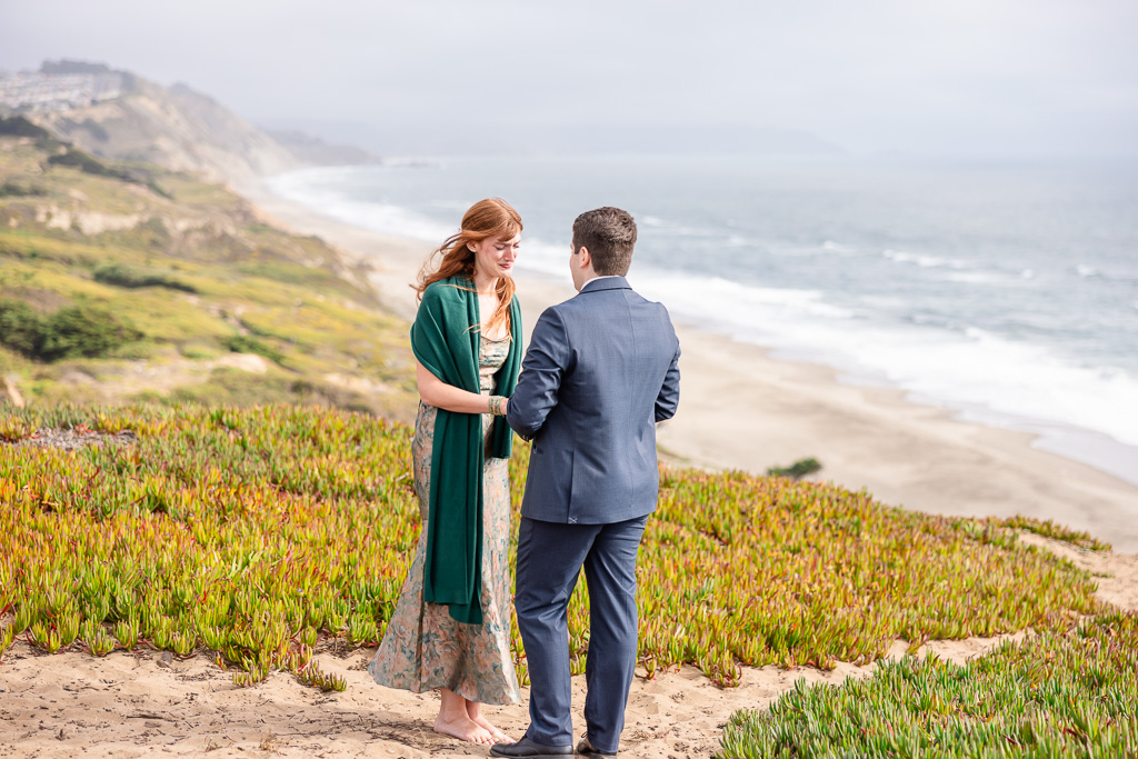 San Francisco seaside cliff marriage proposal