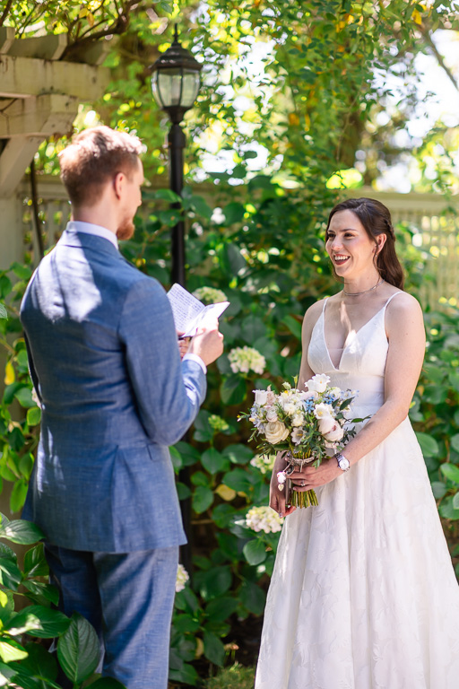 private vows during first look