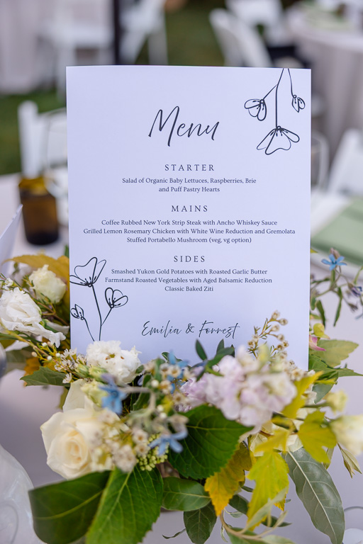 menu card