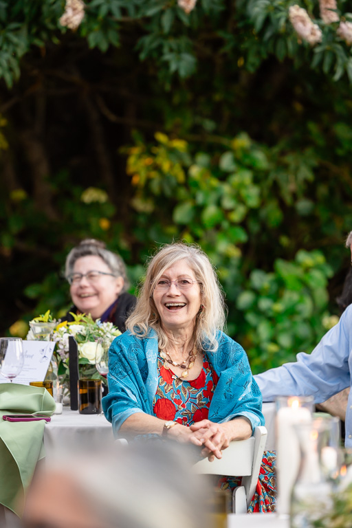 guests during wedding dinner toasts