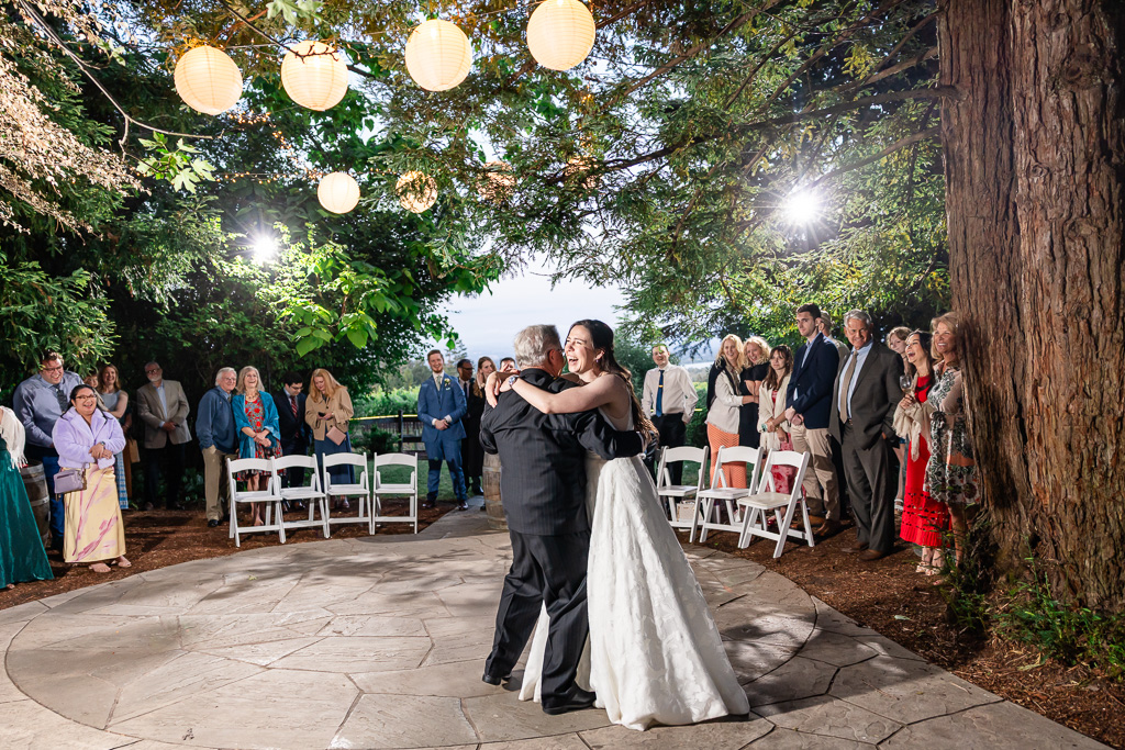 bride and her dad dancing