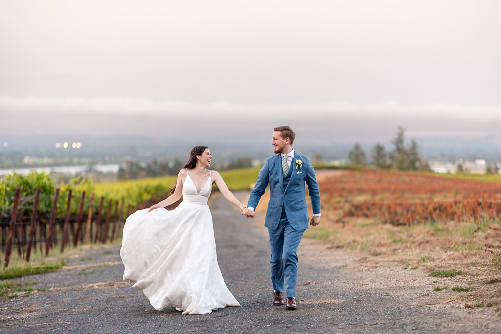 playful romantic wedding photos at Vine Hill House
