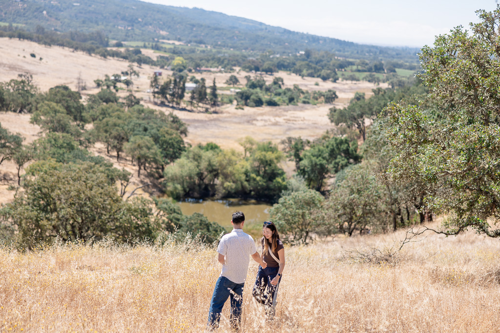 couple on a hiking trail in Sonoma
