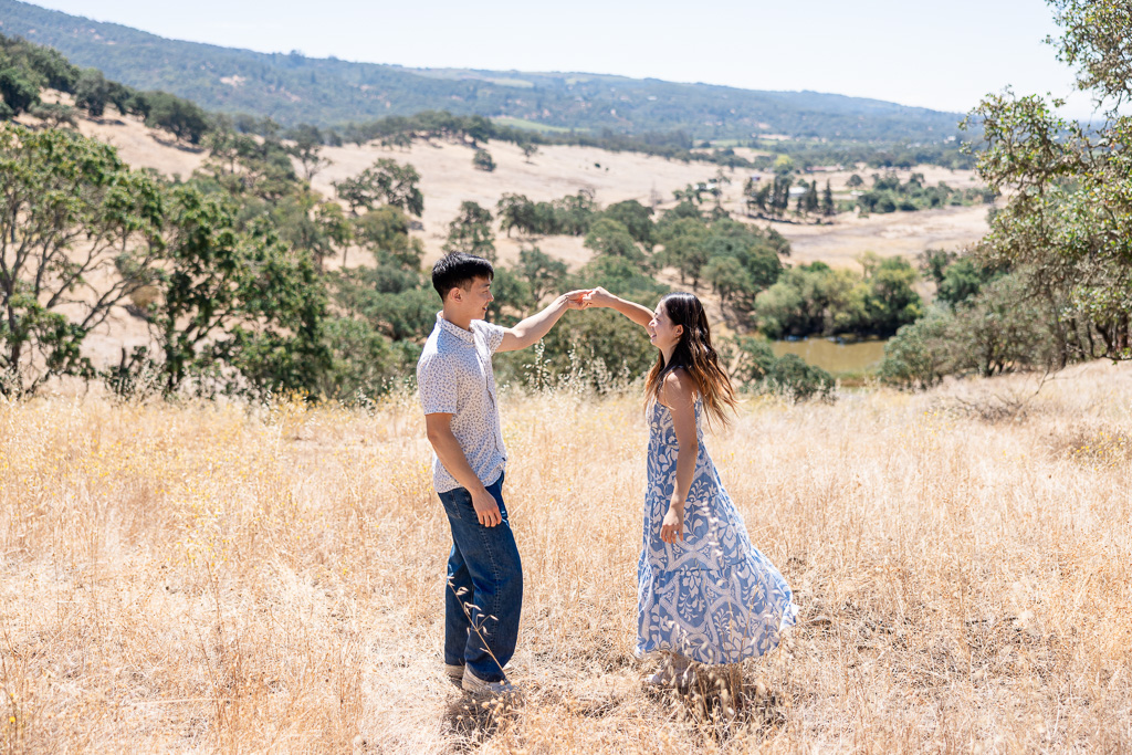 whimsical engagement photos at Sonoma Valley Regional Park